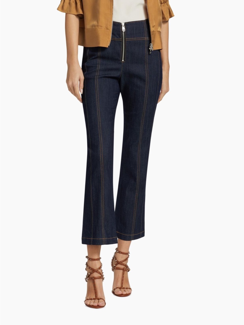 Cinq a Sept Loren High Rise Straight leg Crop Jeans